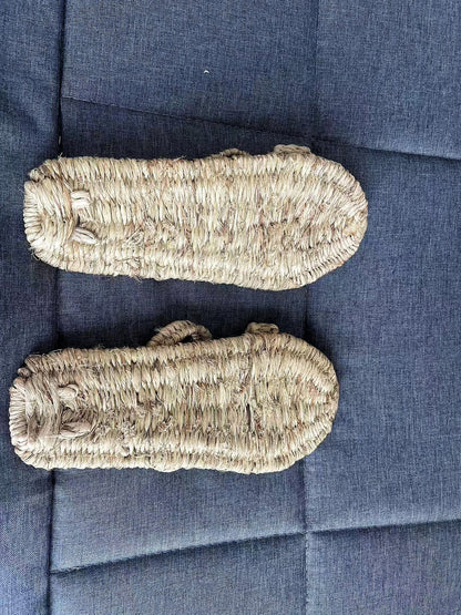 Handwoven Straw Sandals: Unisex Japanese Style Linen Slippers