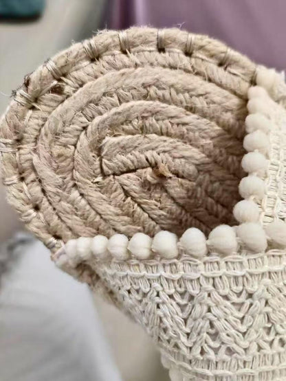 Japanese Tatami Unisex Pu Sandals, Rattan Flip Flops, Bohemian Beach Slides, Comfortable Flat Sole Summer Sandals, Grounding Footed Slippers